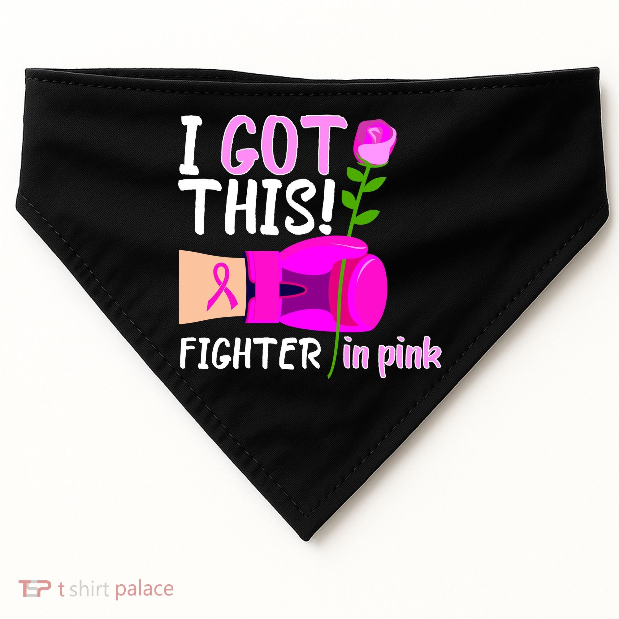I Got This Fighter In Pink Breast Cancer USA-Made Doggie Bandana
