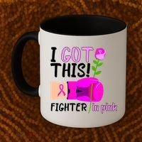 I Got This Fighter In Pink Breast Cancer Coffee Mug thumb 2