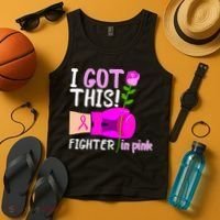 I Got This Fighter In Pink Breast Cancer Tank Top thumb 4