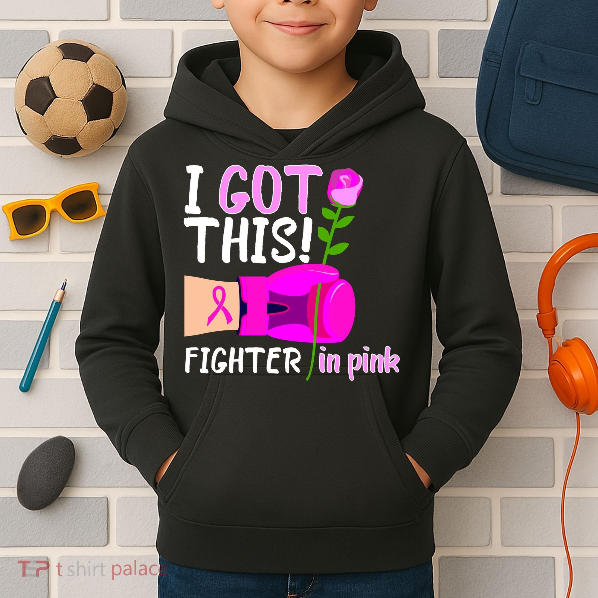 I Got This Fighter In Pink Breast Cancer Kids Hoodie