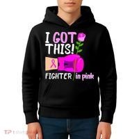 I Got This Fighter In Pink Breast Cancer Kids Hoodie thumb 4