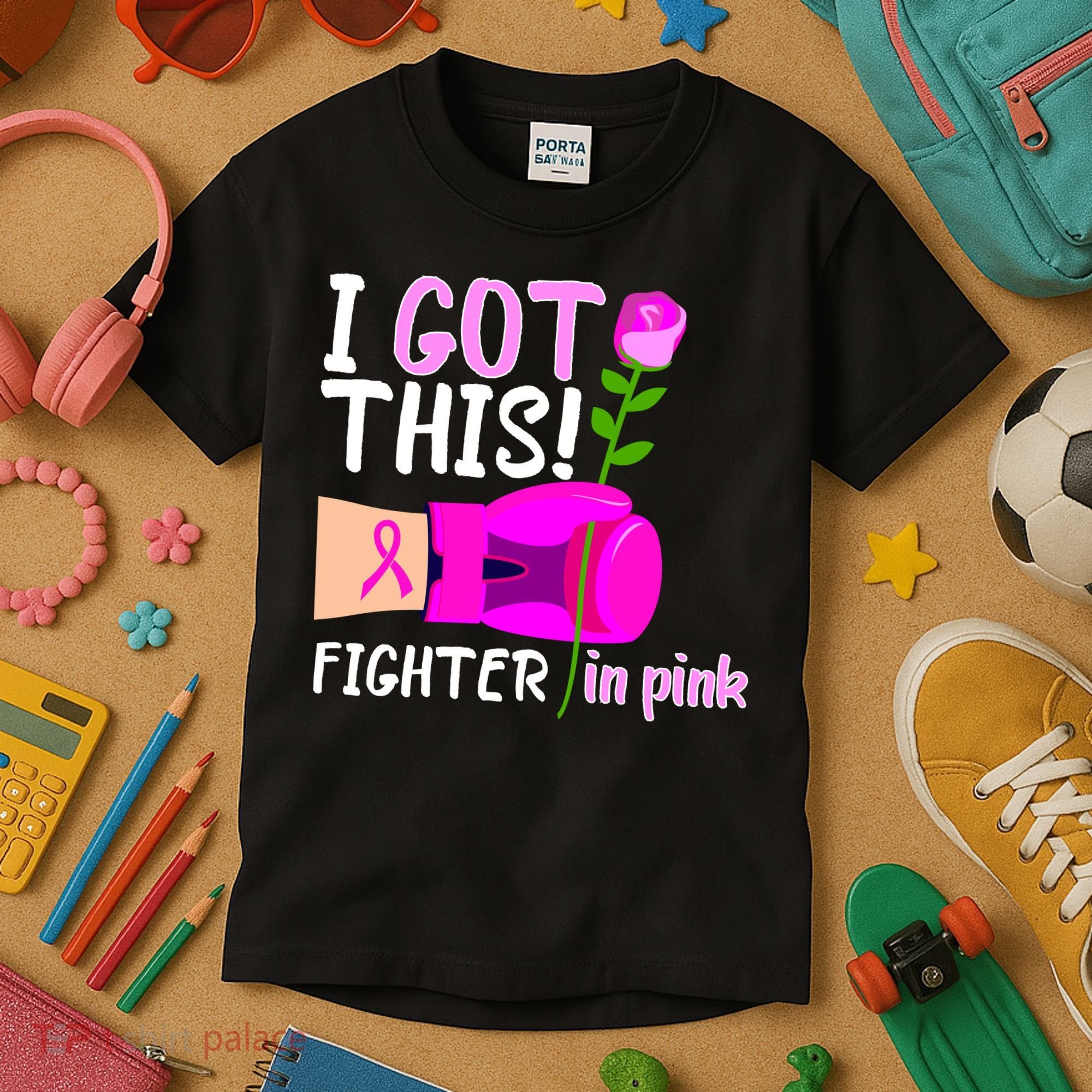 I Got This Fighter In Pink Breast Cancer Kids T-Shirt