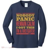 I Got This I'm A Firefighter Kids Long Sleeve Shirt thumb 0