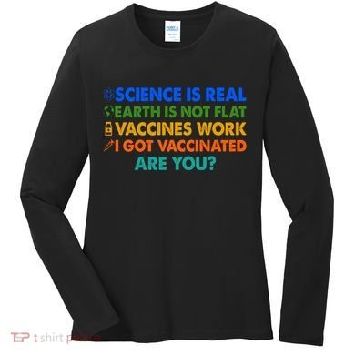 I Got Vaccinated Are You? Vaccine Shot Women's Long Sleeve Shirt