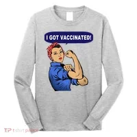 I Got Vaccinated We Can Do It Girl Long Sleeve Shirt thumb 0