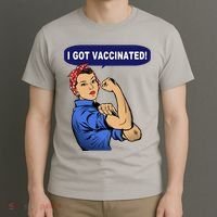 I Got Vaccinated We Can Do It Girl T-Shirt thumb 3