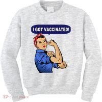 I Got Vaccinated We Can Do It Girl Kids Sweatshirt thumb 0