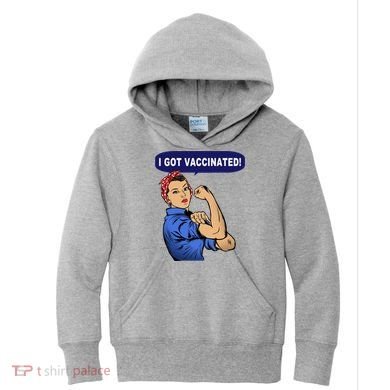 I Got Vaccinated We Can Do It Girl Kids Hoodie