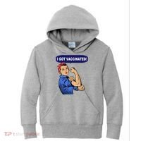 I Got Vaccinated We Can Do It Girl Kids Hoodie thumb 0