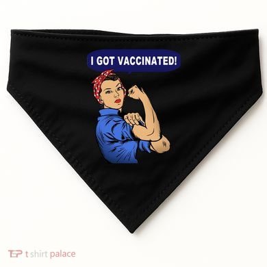 I Got Vaccinated We Can Do It Girl USA-Made Doggie Bandana