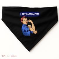 I Got Vaccinated We Can Do It Girl USA-Made Doggie Bandana thumb 0