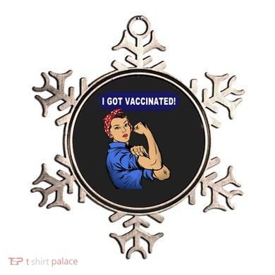 I Got Vaccinated We Can Do It Girl Ornament