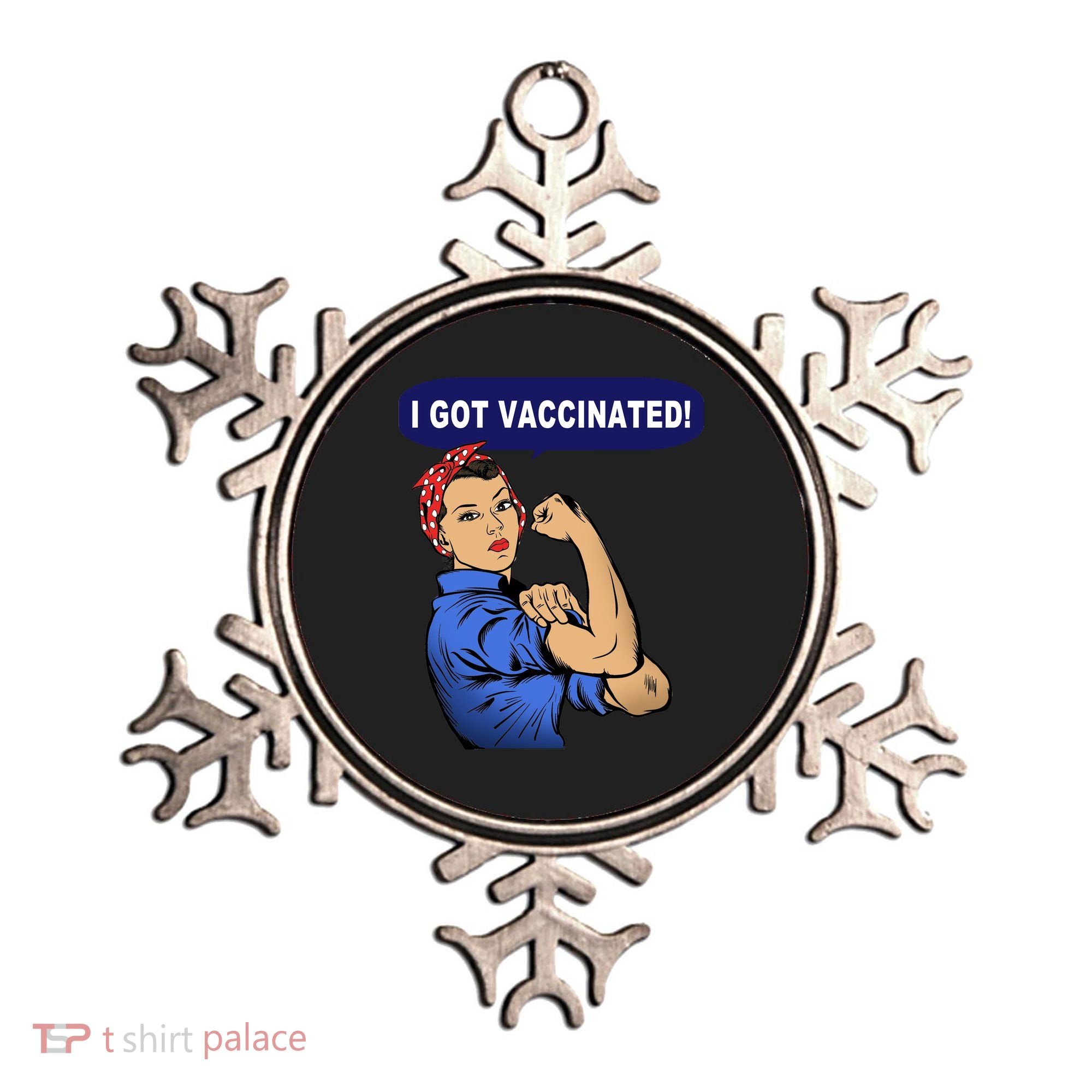 I Got Vaccinated We Can Do It Girl Ornament