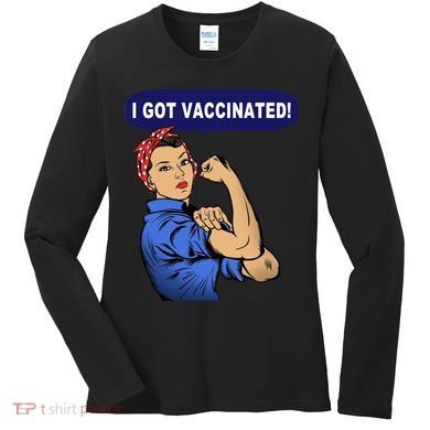 I Got Vaccinated We Can Do It Girl Women's Long Sleeve Shirt