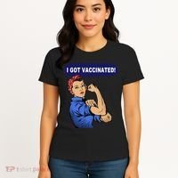 I Got Vaccinated We Can Do It Girl Women's T-Shirt thumb 4