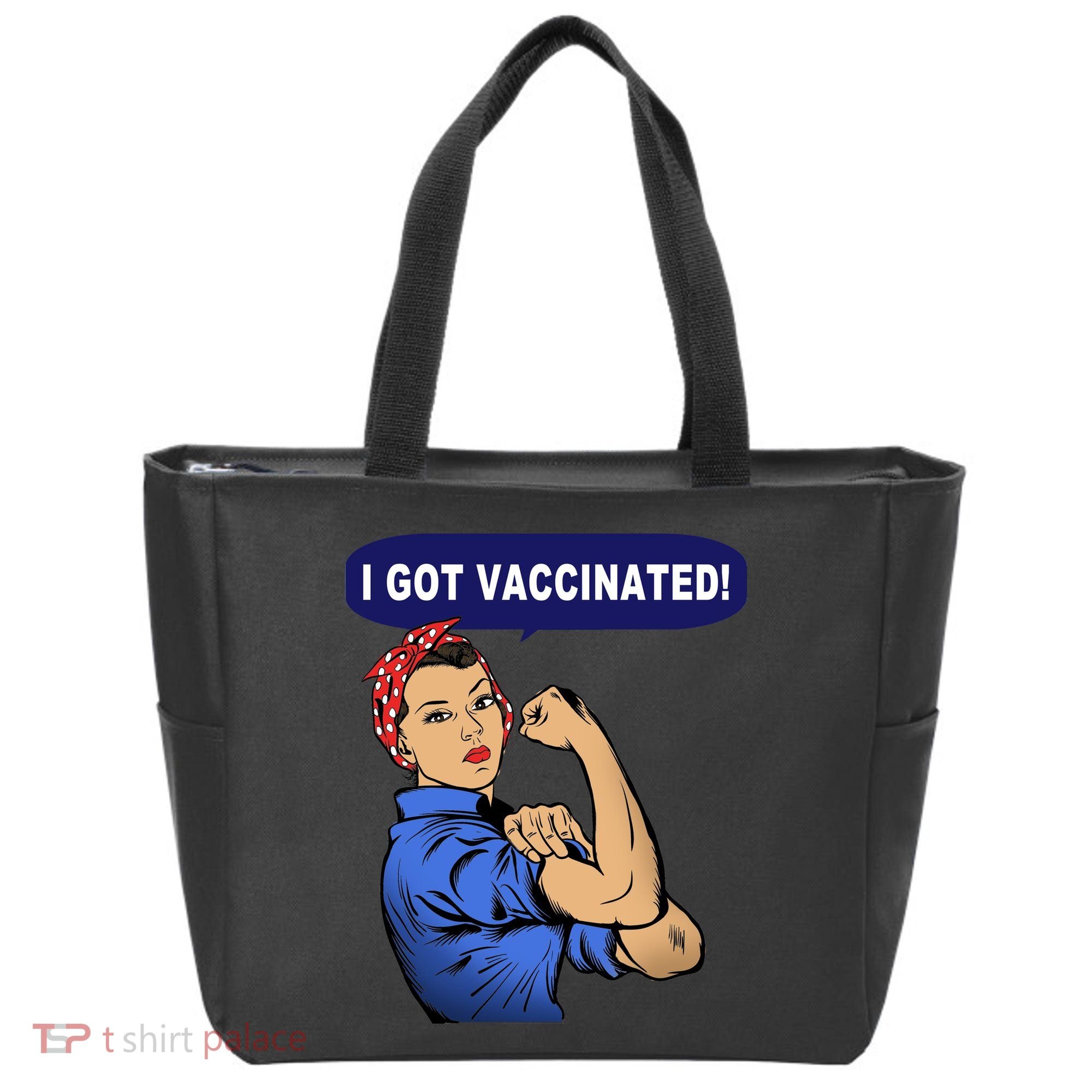 I Got Vaccinated We Can Do It Girl Tote Bag