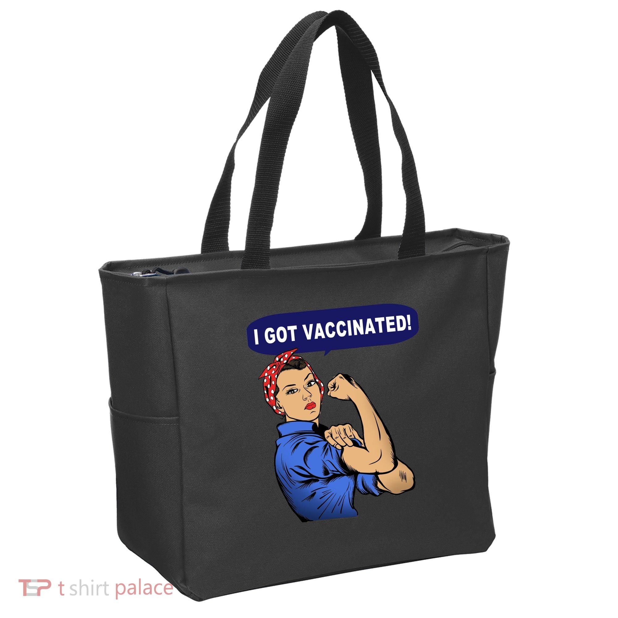 I Got Vaccinated We Can Do It Girl Tote Bag