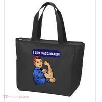 I Got Vaccinated We Can Do It Girl Tote Bag thumb 3