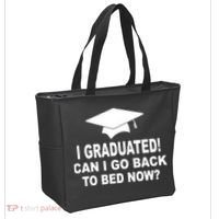 I Graduated! Can I Go Back To Bed Now? Tote Bag thumb 2
