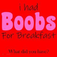 I Had Boobs For breakfast Santa Hat thumb 1