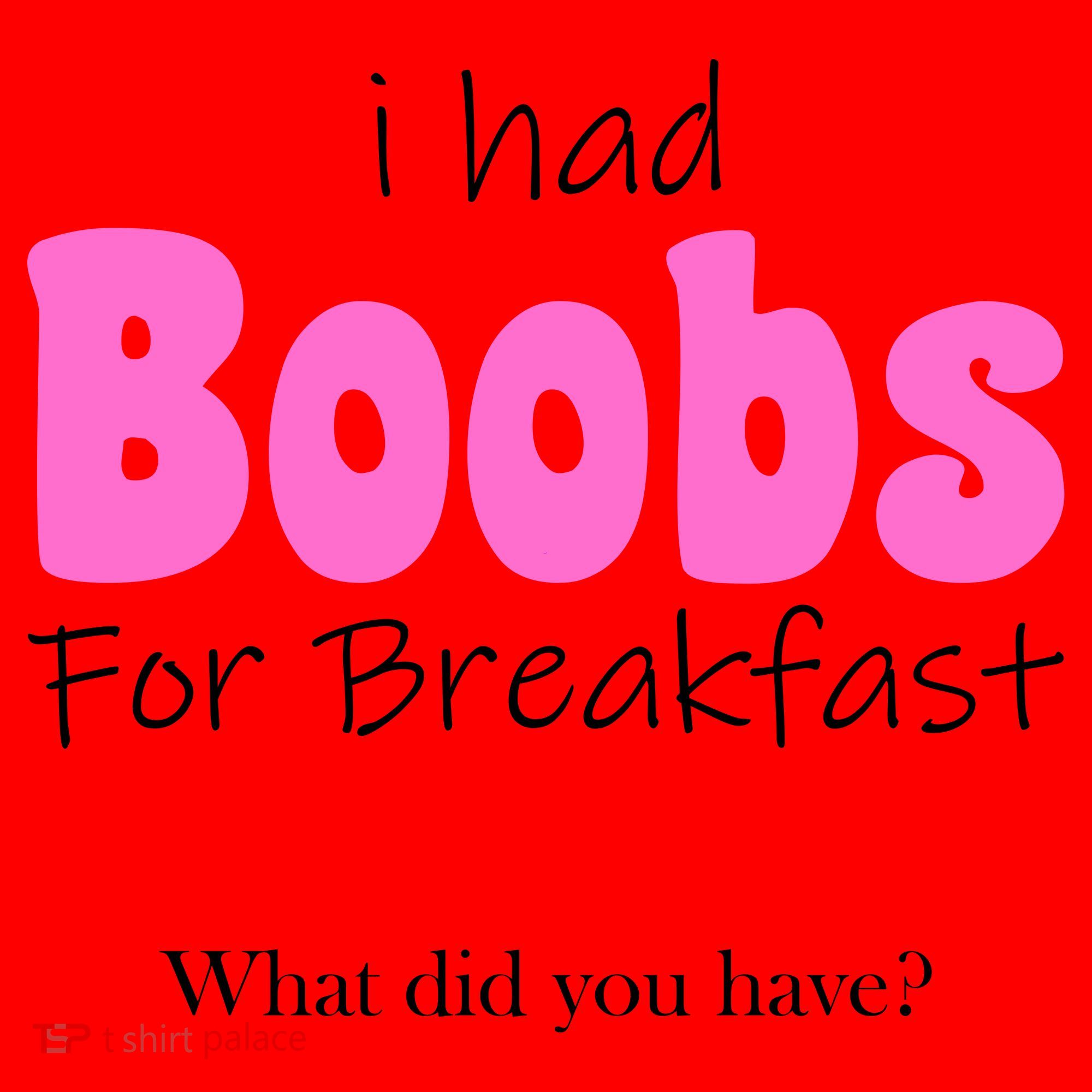 I Had Boobs For breakfast Santa Hat