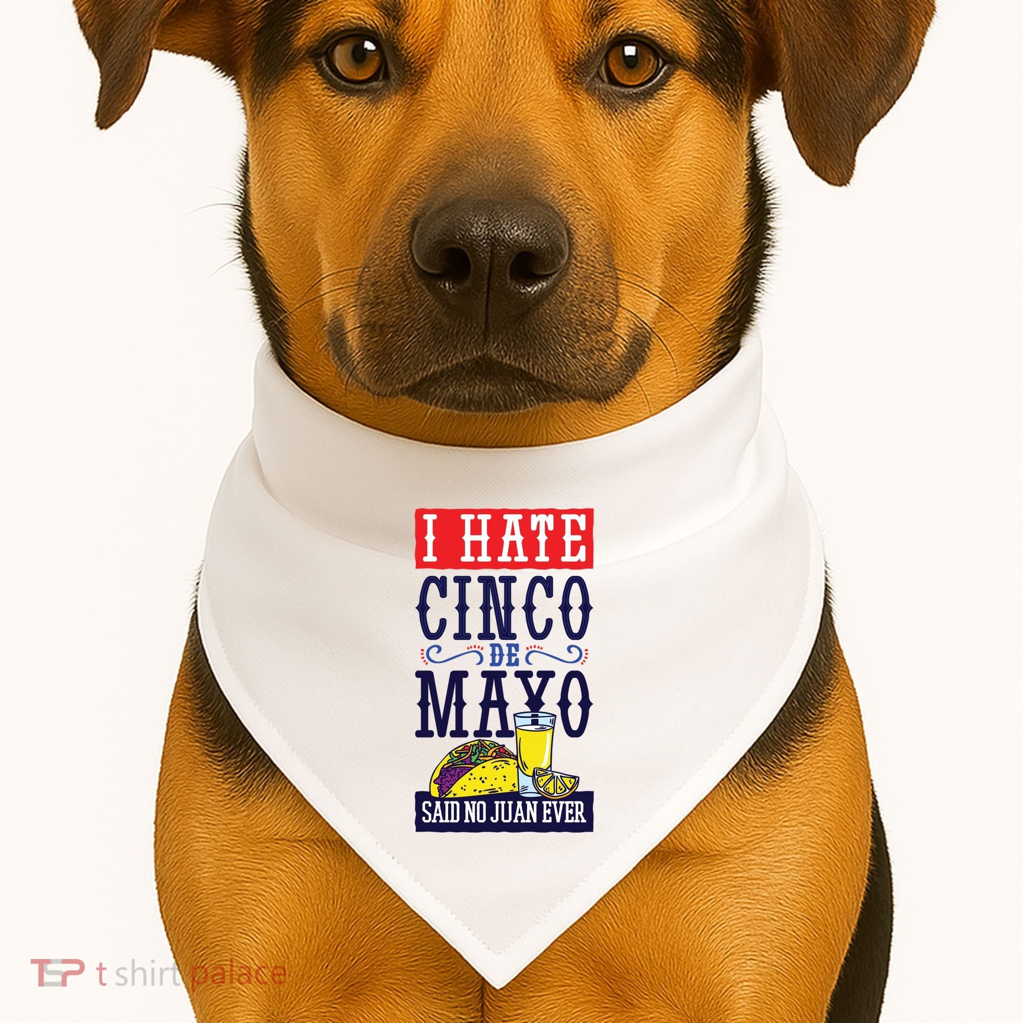 I Hate Cinco De Mayo Said No Juan Ever USA-Made Doggie Bandana