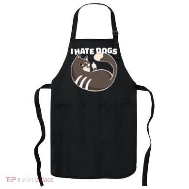 I Hate Dogs Cat Lover Funny Meme Apron