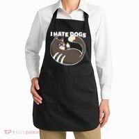 I Hate Dogs Cat Lover Funny Meme Apron thumb 2