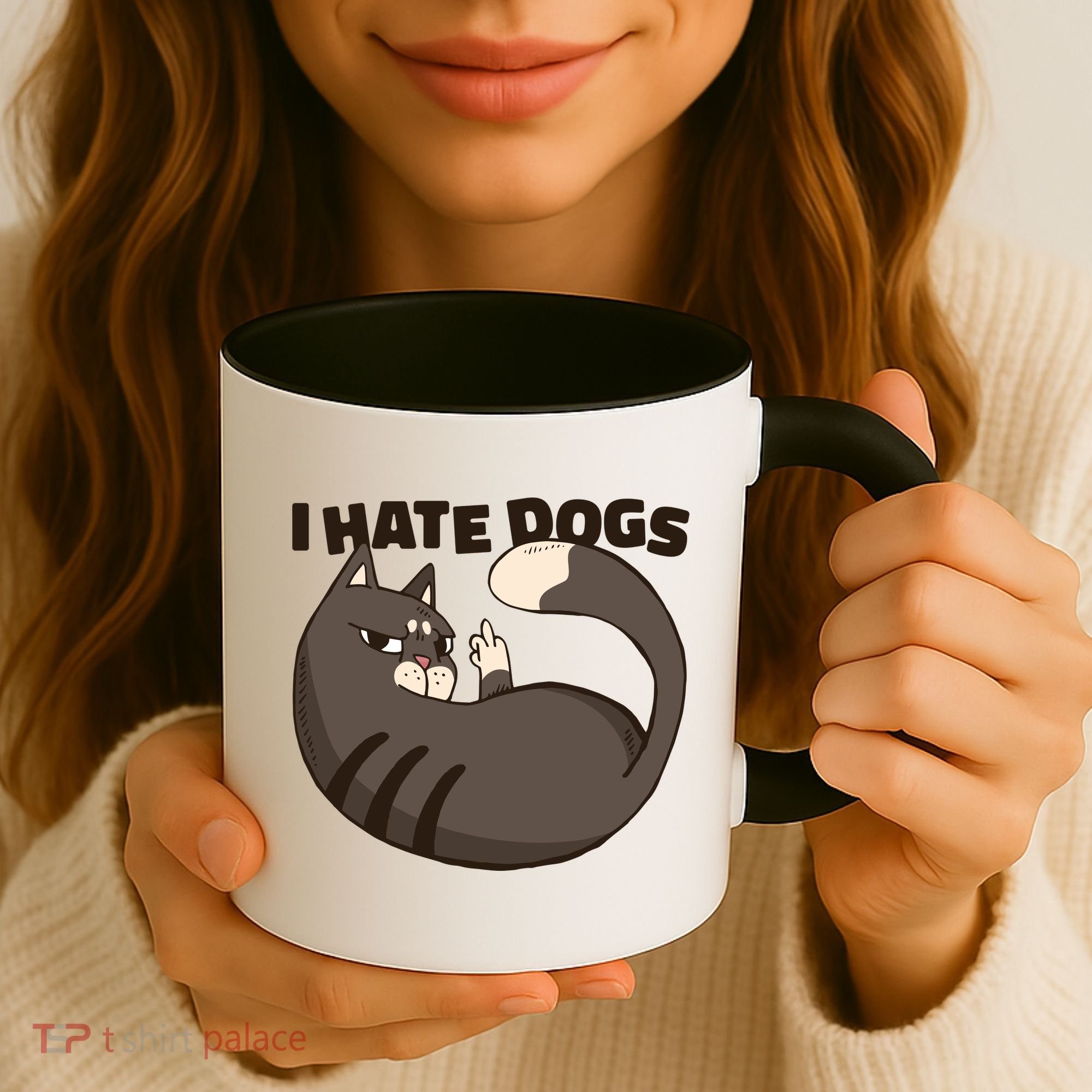 I Hate Dogs Cat Lover Funny Meme Coffee Mug