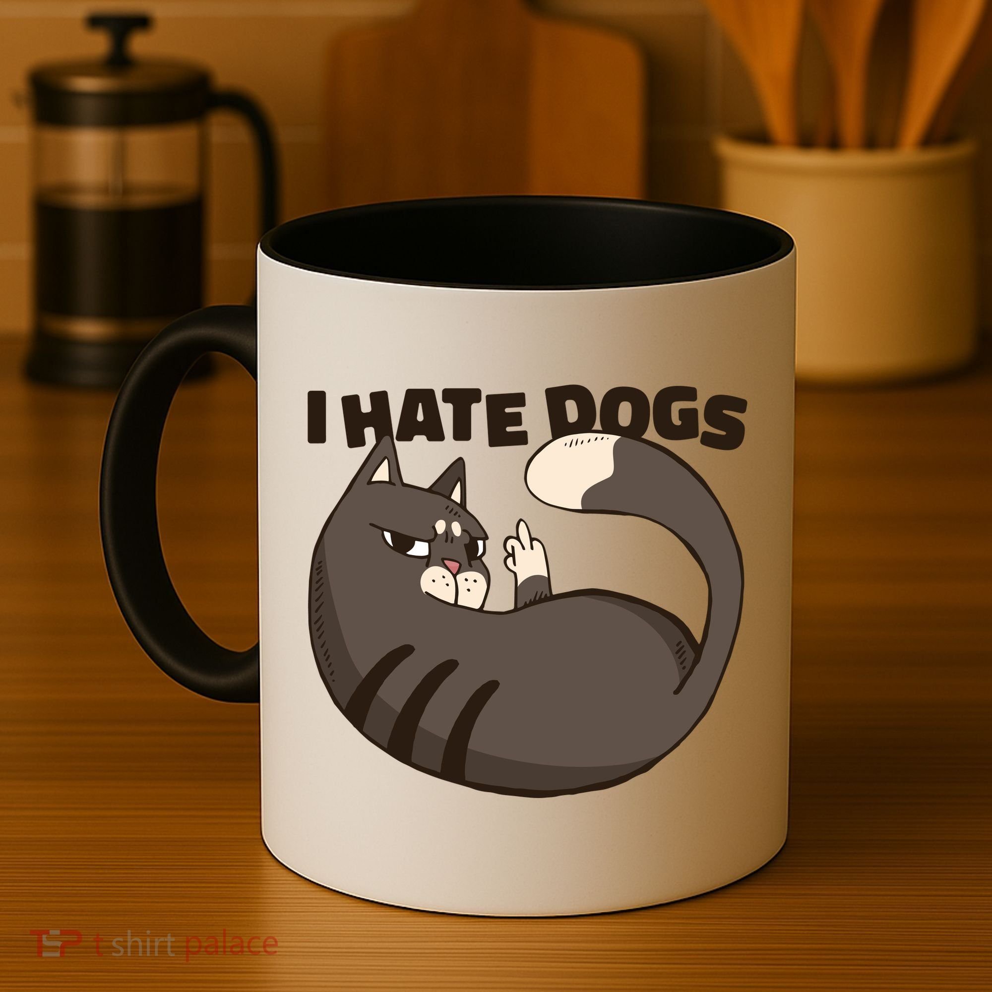 I Hate Dogs Cat Lover Funny Meme Coffee Mug