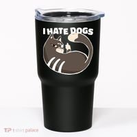 I Hate Dogs Cat Lover Funny Meme Tumbler thumb 0
