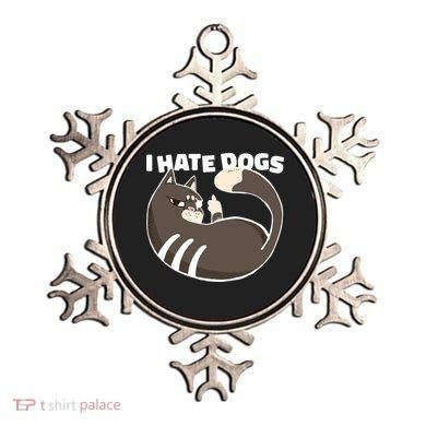 I Hate Dogs Cat Lover Funny Meme Ornament