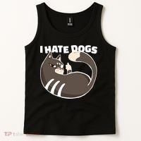 I Hate Dogs Cat Lover Funny Meme Tank Top thumb 2