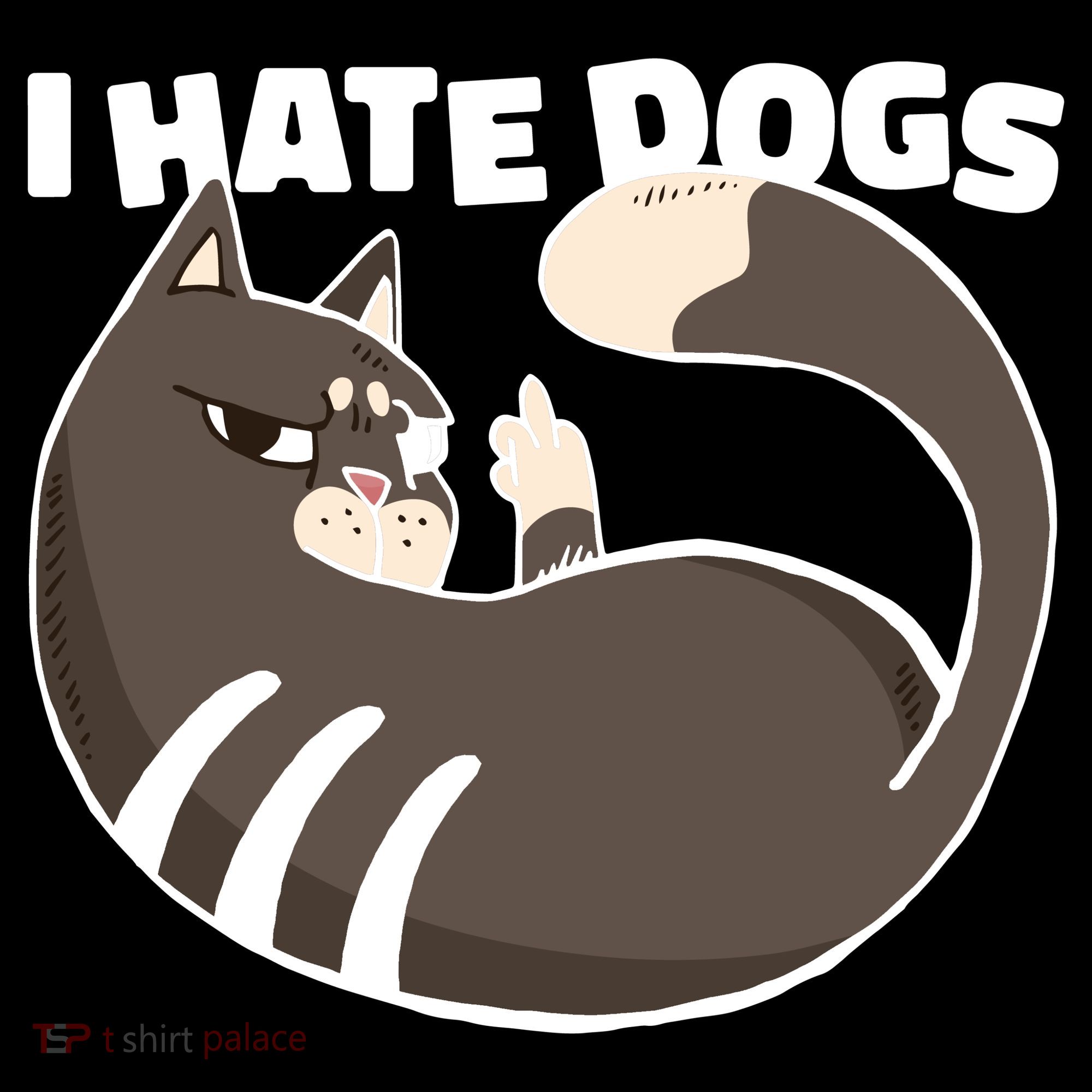 I Hate Dogs Cat Lover Funny Meme Tank Top