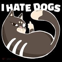 I Hate Dogs Cat Lover Funny Meme Women's T-Shirt thumb 6
