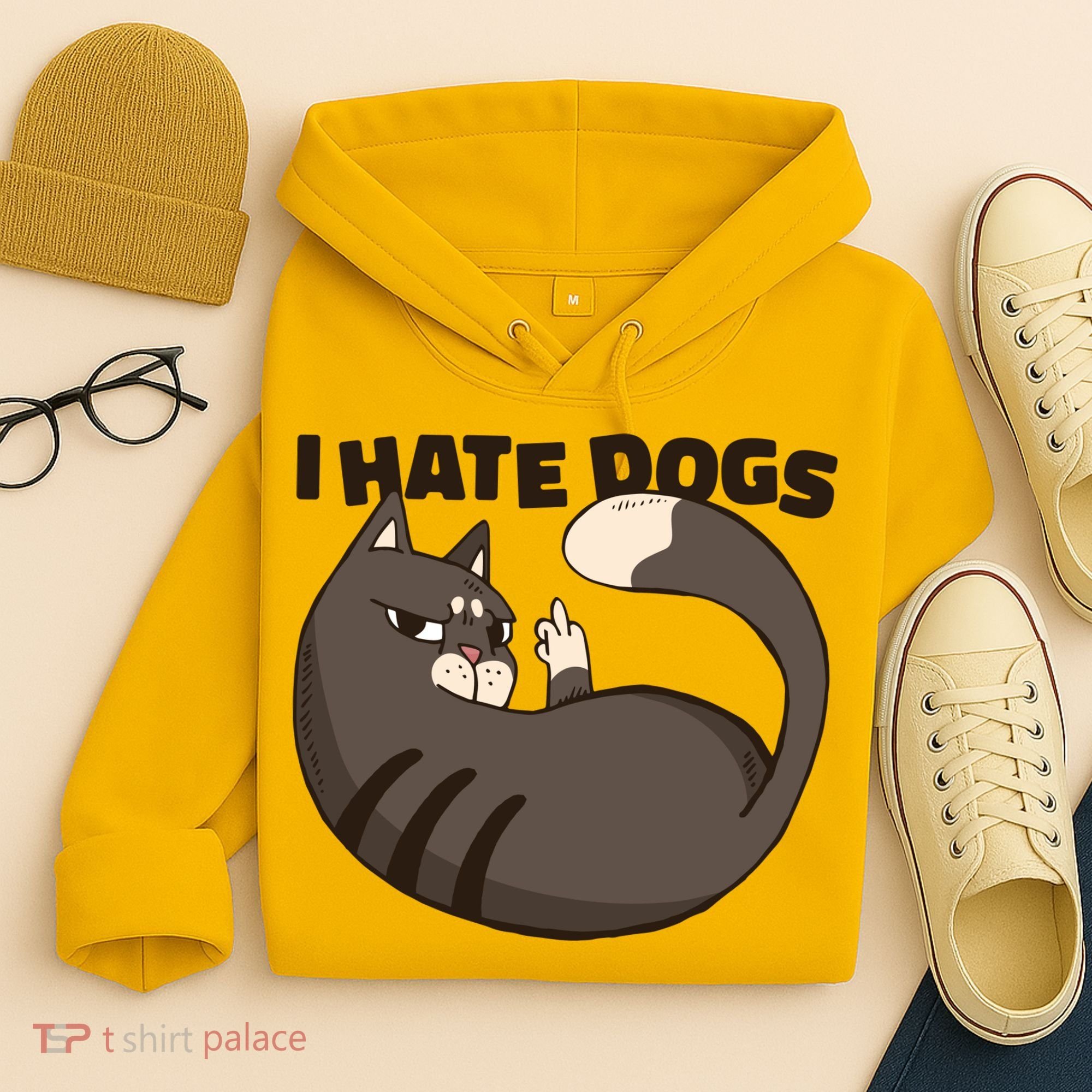 I Hate Dogs Cat Lover Funny Meme Hoodie