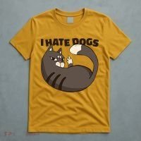 I Hate Dogs Cat Lover Funny Meme T-Shirt thumb 5