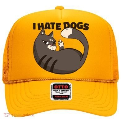 I Hate Dogs Cat Lover Funny Meme Hat