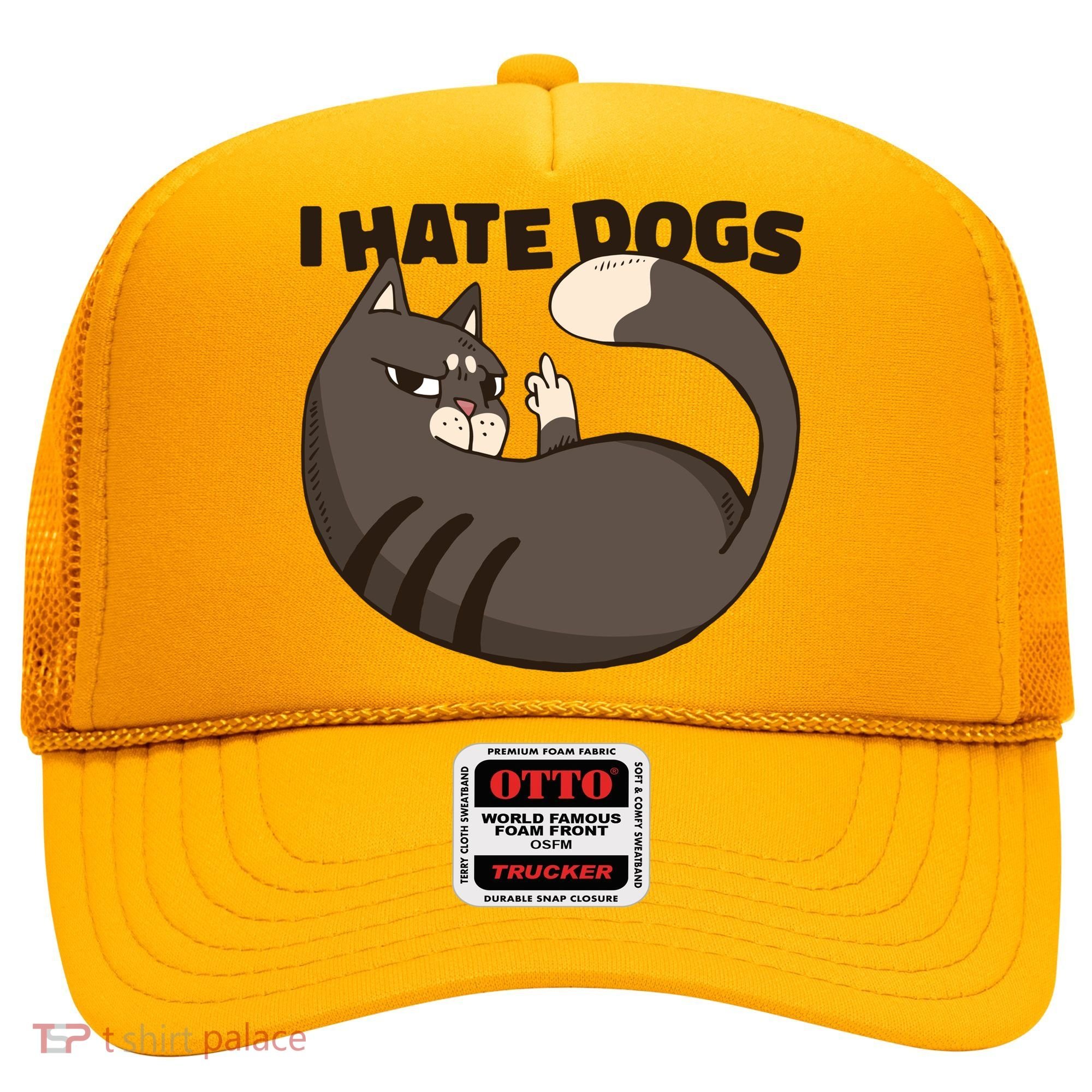 I Hate Dogs Cat Lover Funny Meme Hat