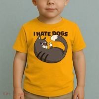 I Hate Dogs Cat Lover Funny Meme Toddler T-Shirt thumb 2
