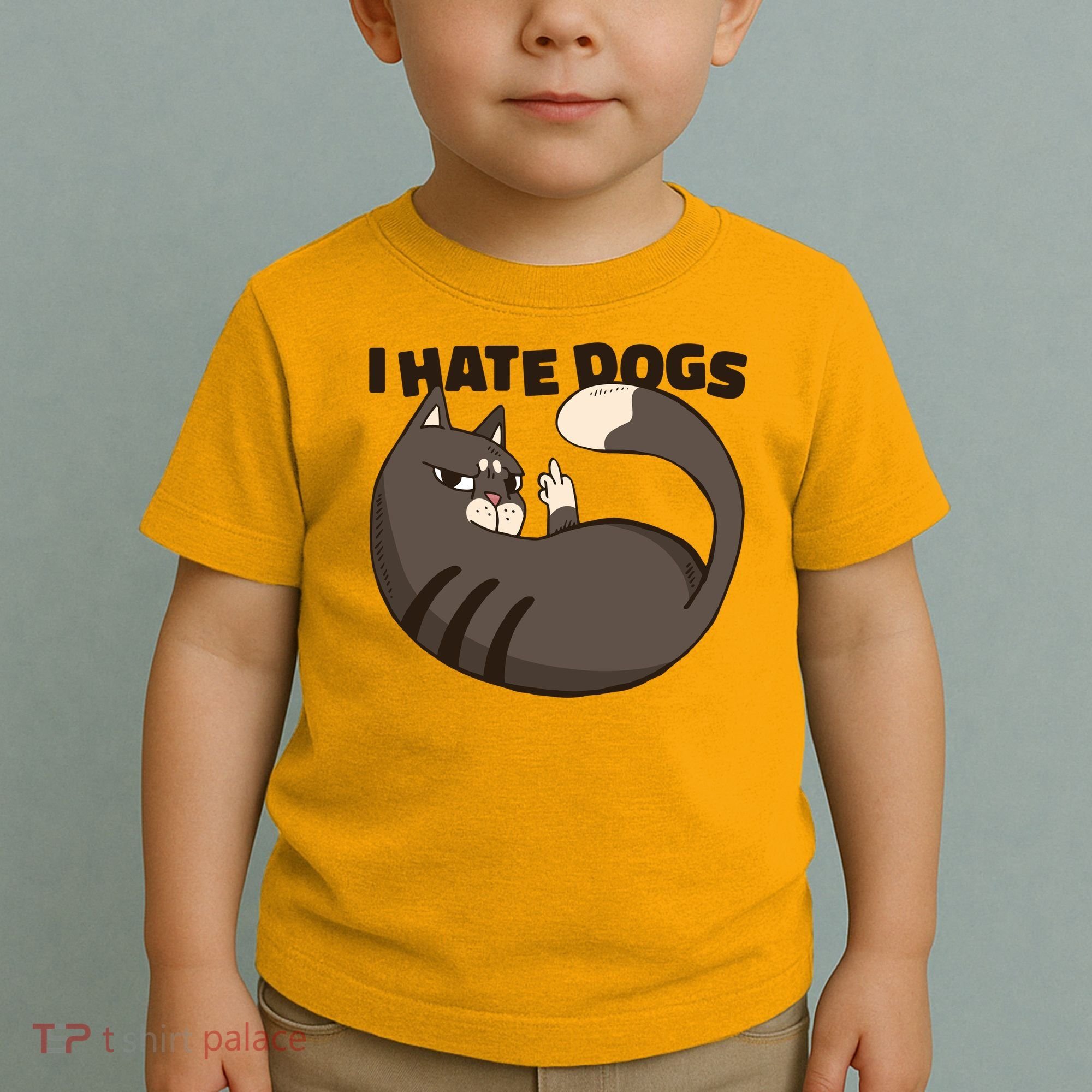 I Hate Dogs Cat Lover Funny Meme Toddler T-Shirt