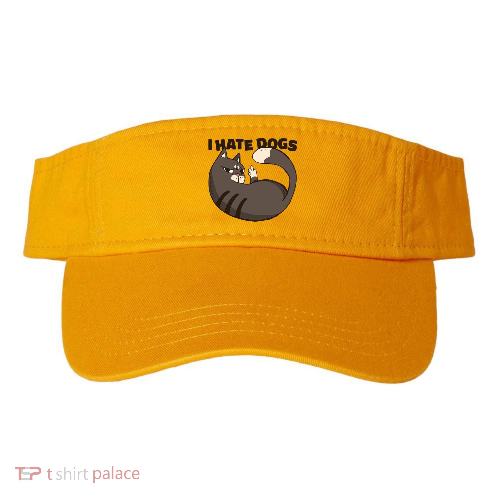 I Hate Dogs Cat Lover Funny Meme Visor