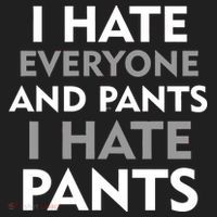I Hate Everyone And No Pants Golf Towel thumb 3