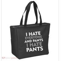I Hate Everyone And No Pants Tote Bag thumb 2