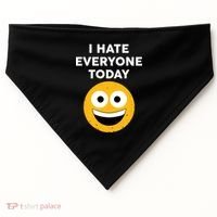 I Hate Everyone Today Smiley Emoji USA-Made Doggie Bandana thumb 0