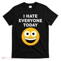 I Hate Everyone Today Smiley Emoji T-Shirt thumb 0