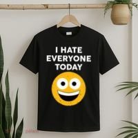 I Hate Everyone Today Smiley Emoji T-Shirt thumb 2