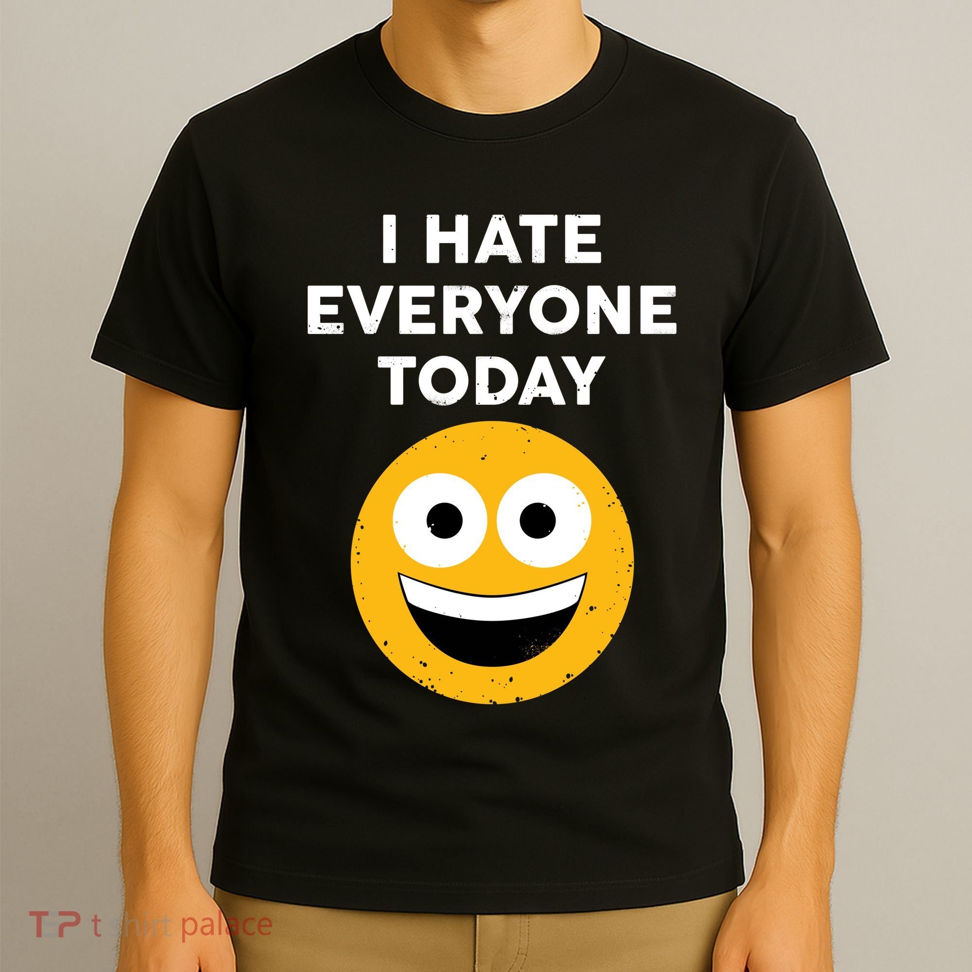 I Hate Everyone Today Smiley Emoji T-Shirt