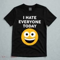 I Hate Everyone Today Smiley Emoji T-Shirt thumb 5
