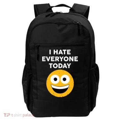 I Hate Everyone Today Smiley Emoji Backpack